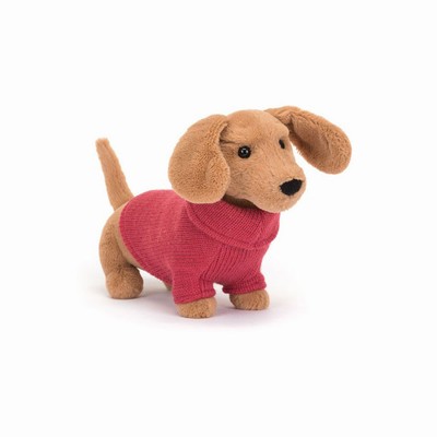 Jellycat Sweater Sausage Dog Australia | 356872JQS